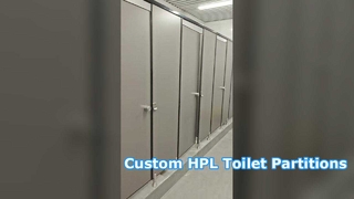 Professional compact HPL toilet partition customization & project installation