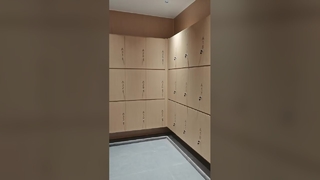 Complete On-site Installation Floor Mount HPL Lockers, Finished Floor Effect for Kindergarten Gym Ho