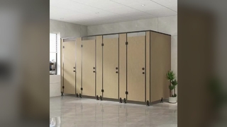 Finished Commercial Toilet Partition Display - HPL, Aluminum Honeycomb, PVC & Stainless Steel Restro